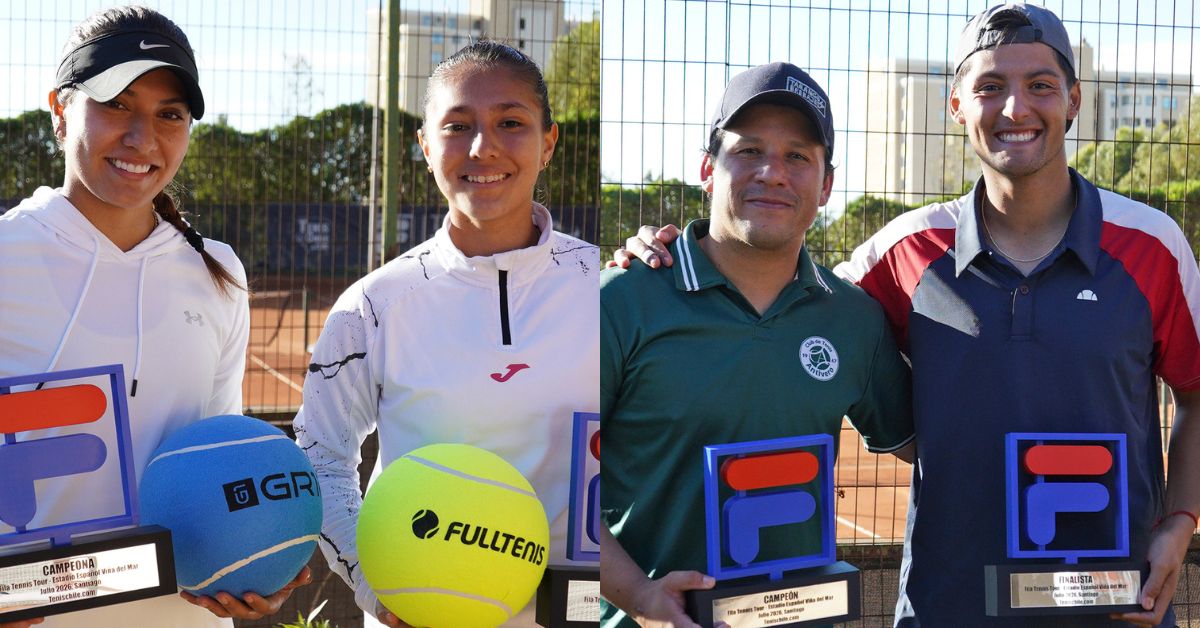 Etapa 11 del FILA Tennis Tour Chile coronó a sus campeones en el Estadio Español